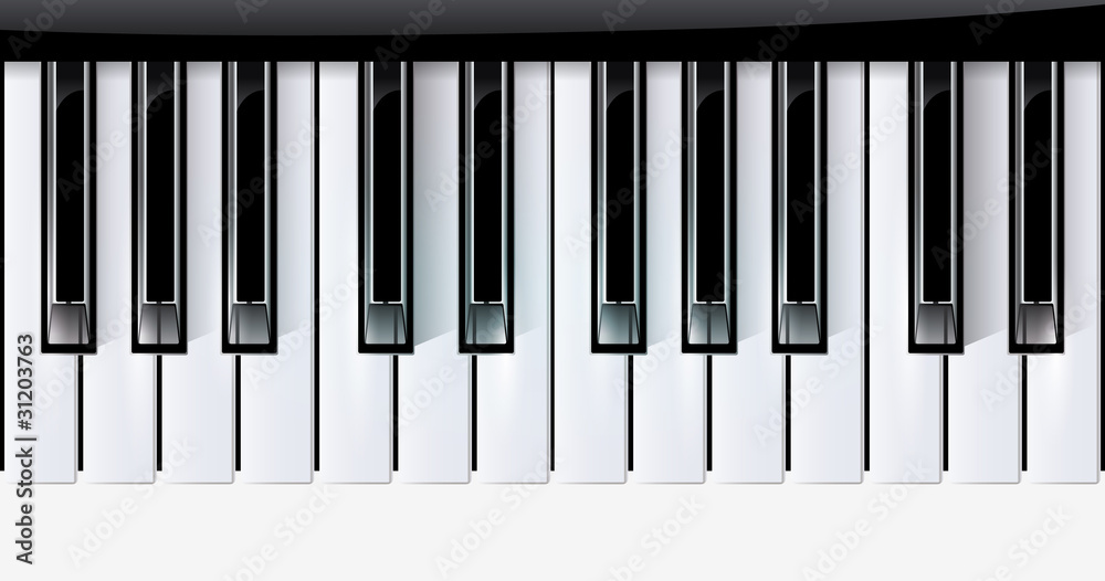 Vector keys piano music instrument. eps10 with transparency Vector keys piano music instrument. eps10 with transparency