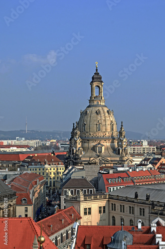 Wallpaper Mural Frauenkirche über der Stadt Torontodigital.ca