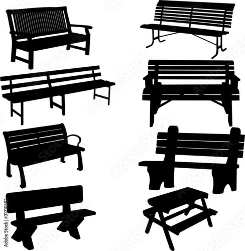 bench silhouette 2 - vector