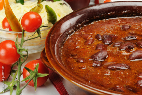 zuppa di fagioli alla messicana photo