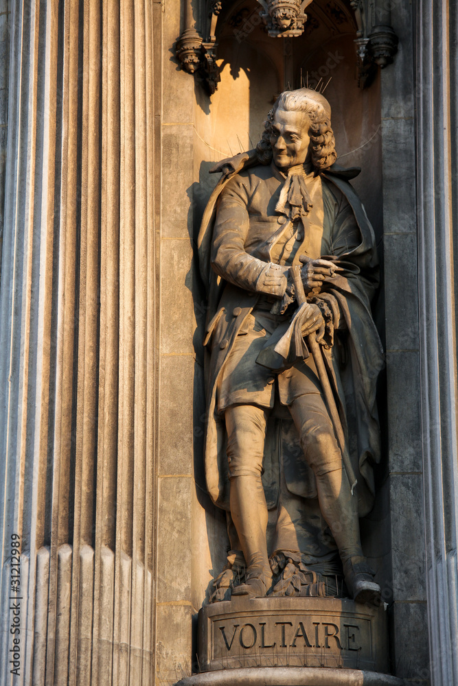 Fototapeta premium French Philosopher Voltaire at the Hotel de Ville in Paris