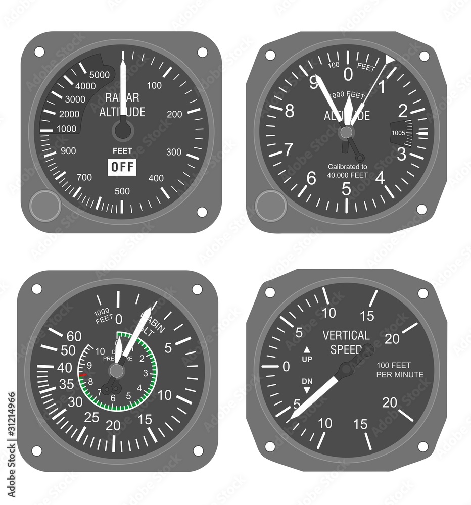 Aircraft instruments set 2 Stock Vector Adobe Stock