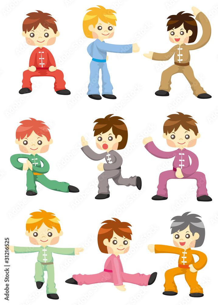 cartoon chinese Kung fu icon cartoon chinese Kung fu icon