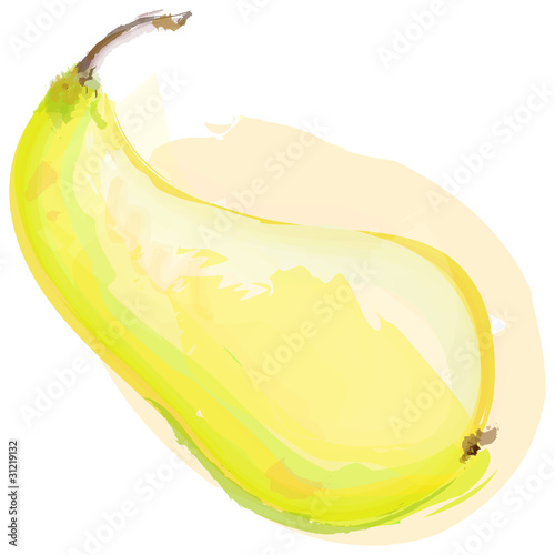 Yellow ripe pear