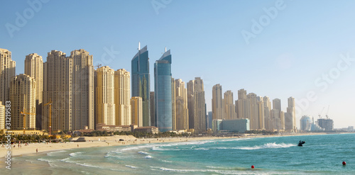 Beach in Dubai. Panoramic view.