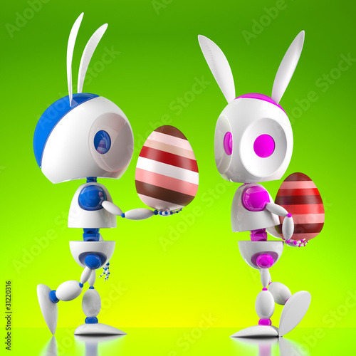 Easter bunny robots