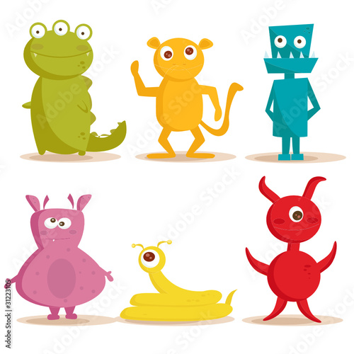 Cute monsters   vector illustration