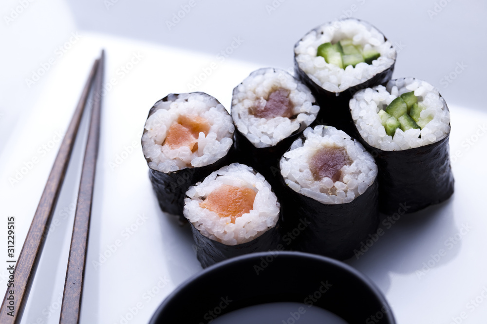 Rolls of sushi Rolls of sushi