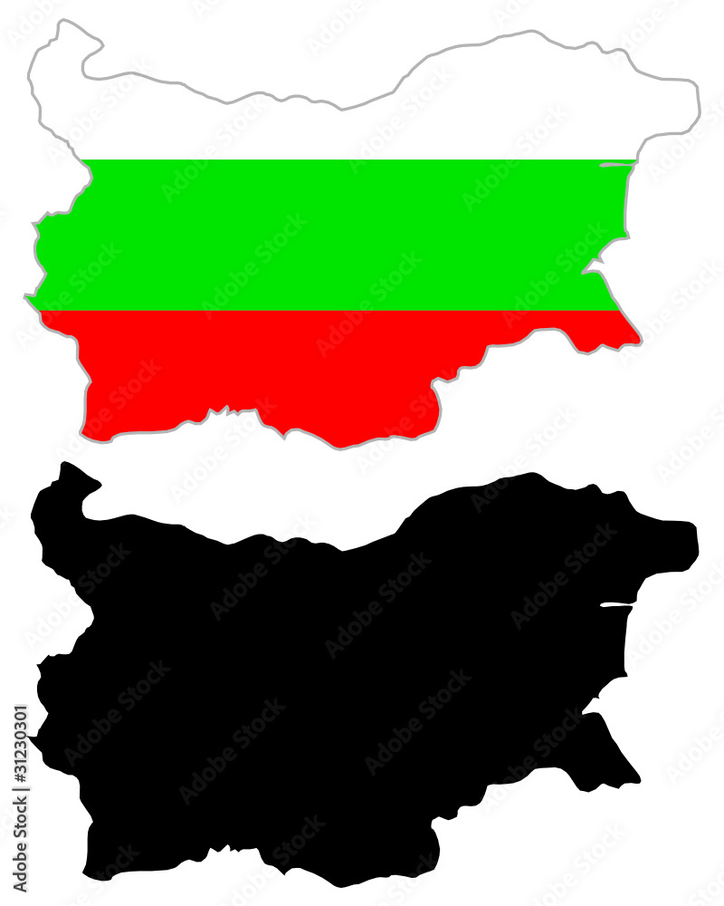 Fototapeta premium Bulgaria map flag