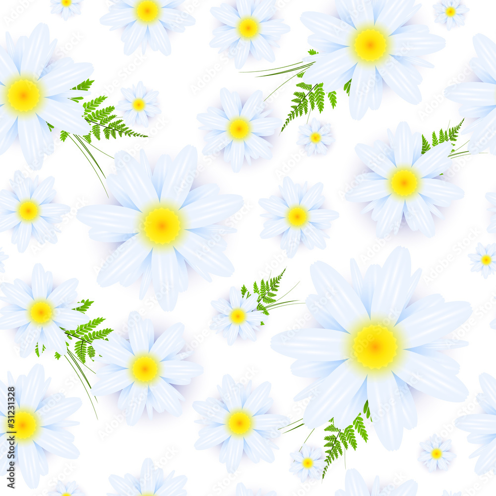 seamless daisies pattern