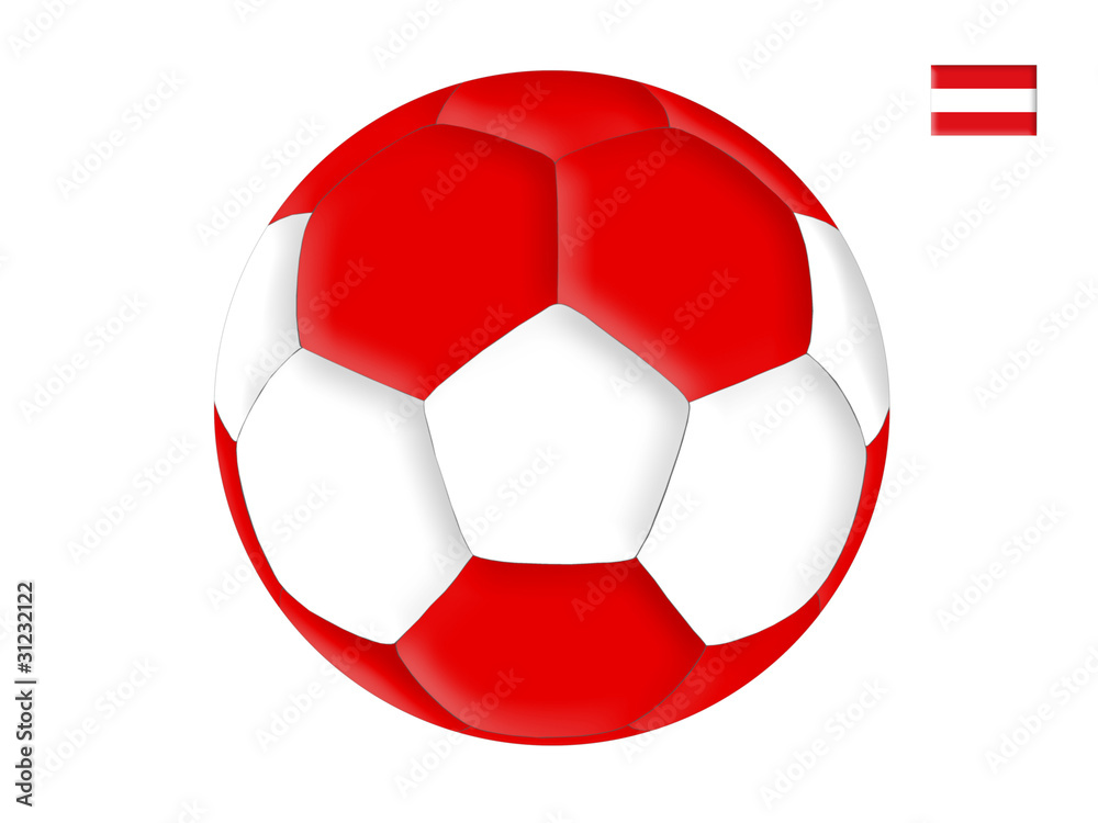 Ball in colors of the flag of Austria