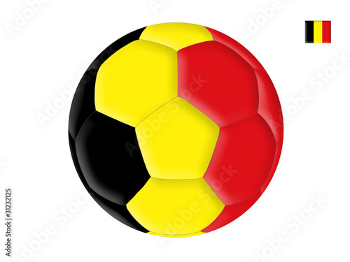 Ball in colors of the flag of Belgium