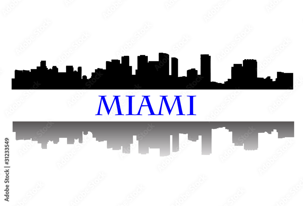 Naklejka premium Miami skyline