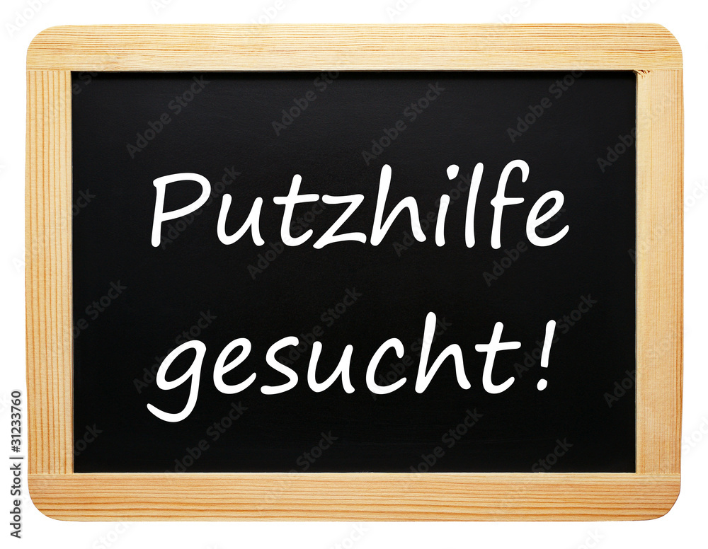Putzhilfe gesucht! - Konzept Tafel Hausarbeit Putzhilfe gesucht! - Konzept Tafel Hausarbeit
