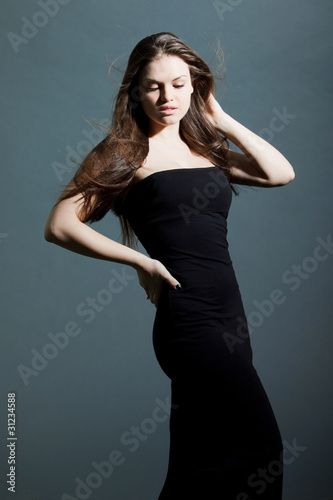 Beautiful lady with long brown hair © Ulia Koltyrina