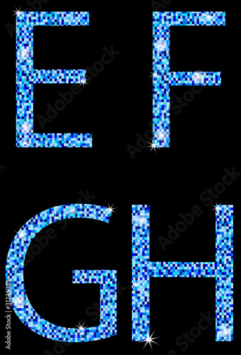 E,F,G,H,letras del abecedario