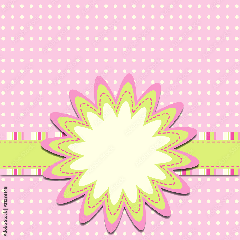 Naklejka premium Template cards for the girl, vector, eps10