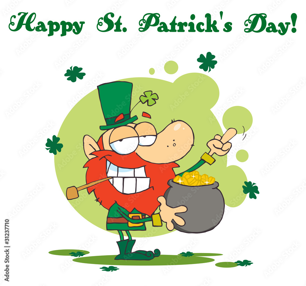Leprechaun Holding Up His Middle Finger Of A Pot Of Gold Leprechaun Holding Up His Middle Finger Of A Pot Of Gold