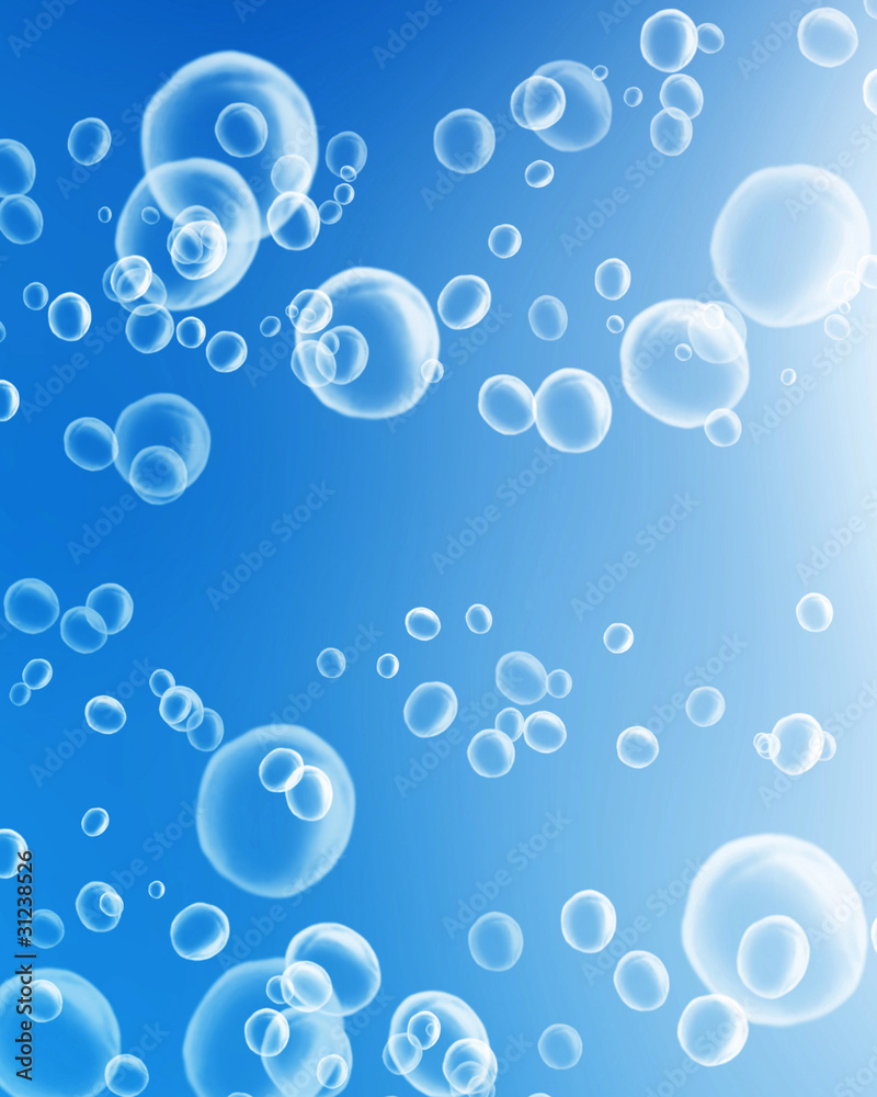 Rising air bubbles