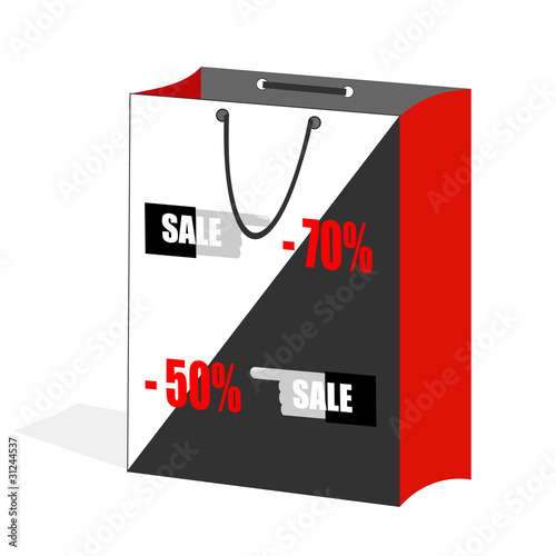 vector illustration with bag