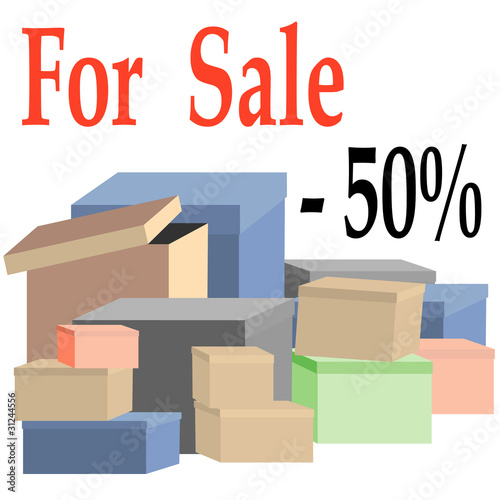 vector illustration with announcement about sale