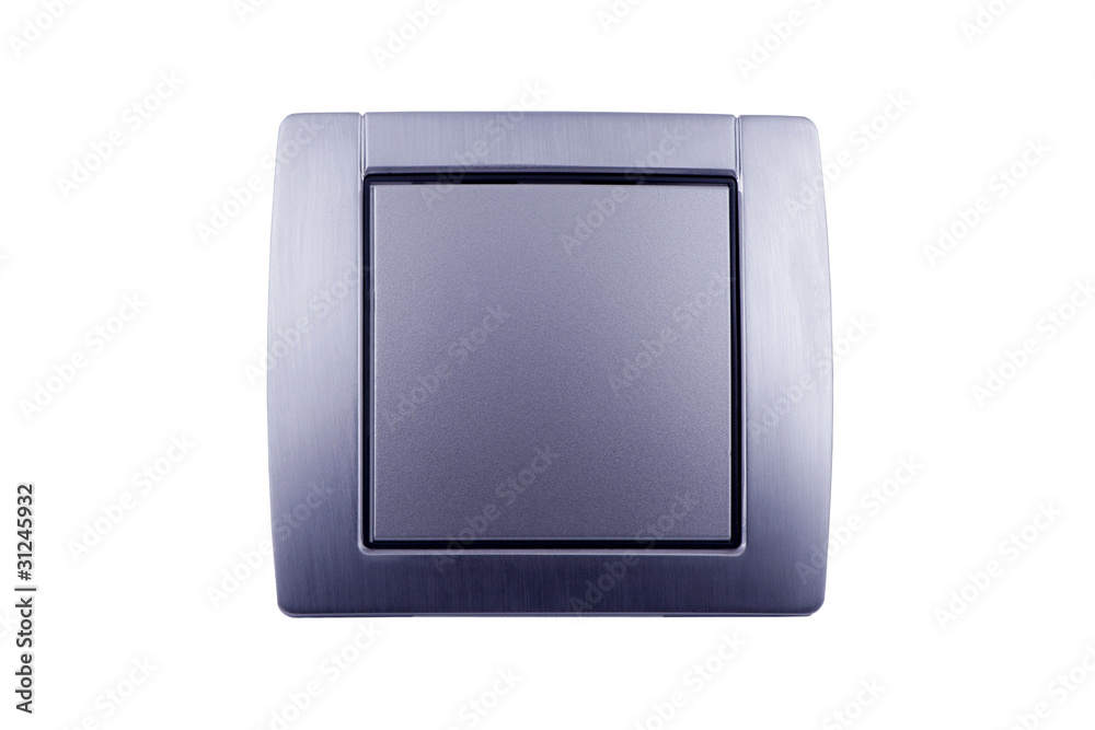 interrupteur gris anthracite sur fond blanc interrupteur gris anthracite sur fond blanc