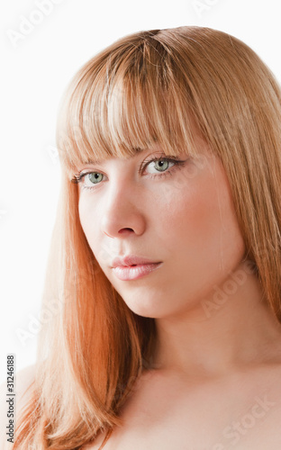 Portrait of beautiful young blond woman