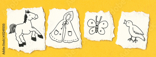 Funny yellow background for coloring
