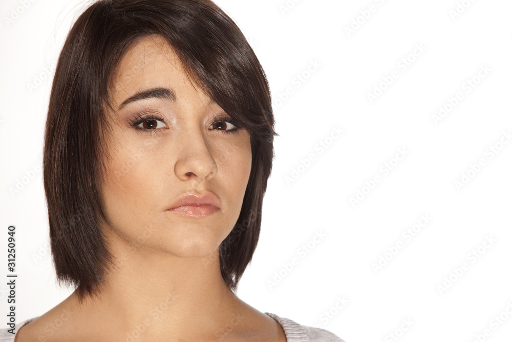 Young attractive woman with short hairstyle Young attractive woman with short hairstyle