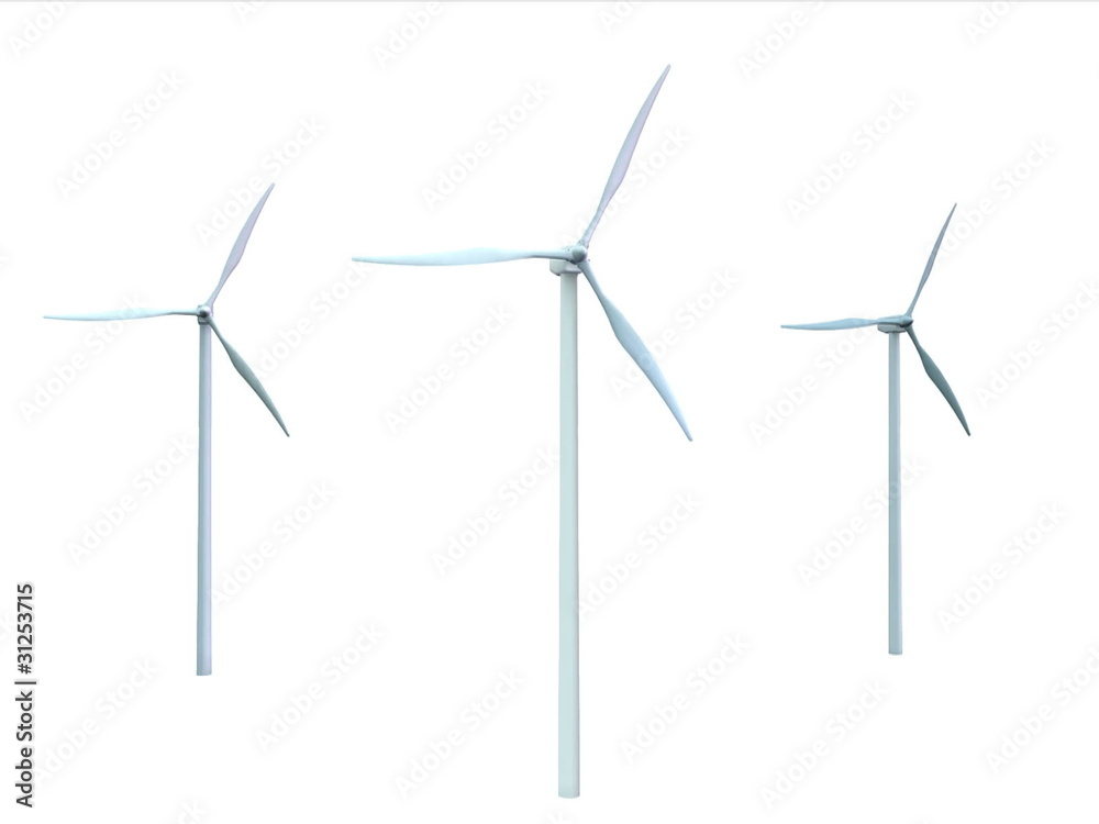 Wind turbines animation loop Wind turbines animation loop