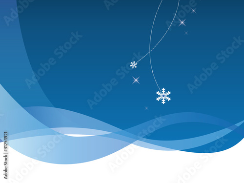 Hintergrund dynamische Wellen Schnee - blau