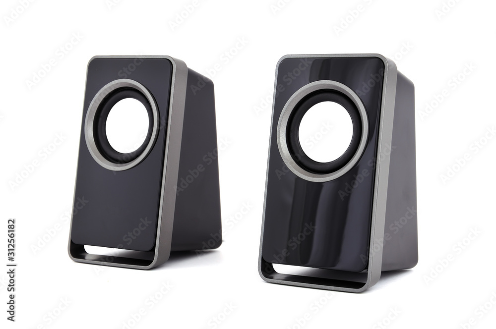 two computer speakers two computer speakers