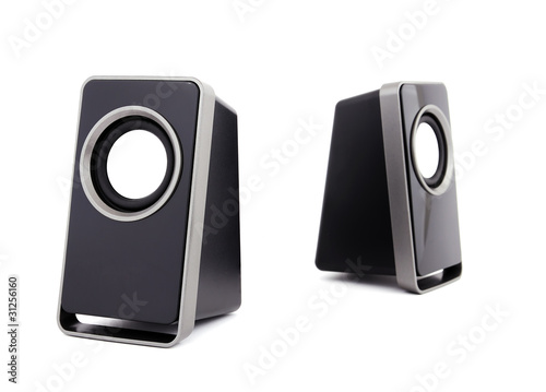 two computer speakers photo