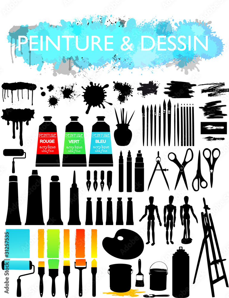 50 éléments de peinture