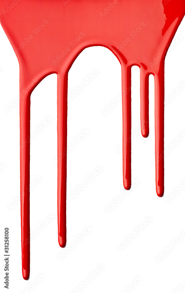 red paint leaking art red paint leaking art