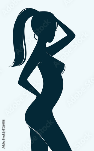 beauty girl silhouette