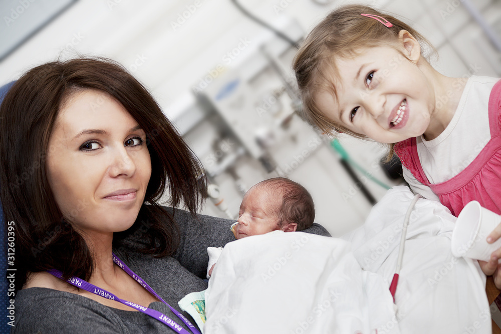 Fototapeta premium family in hospital