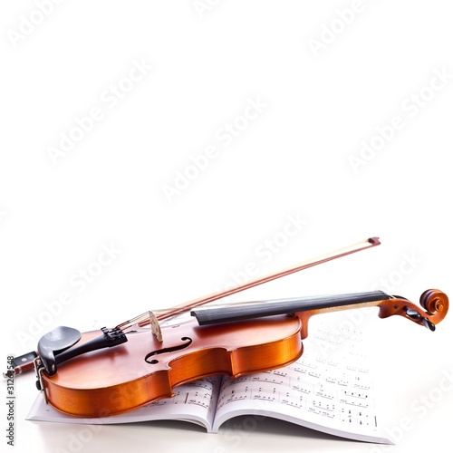 Violin and bow #31263548