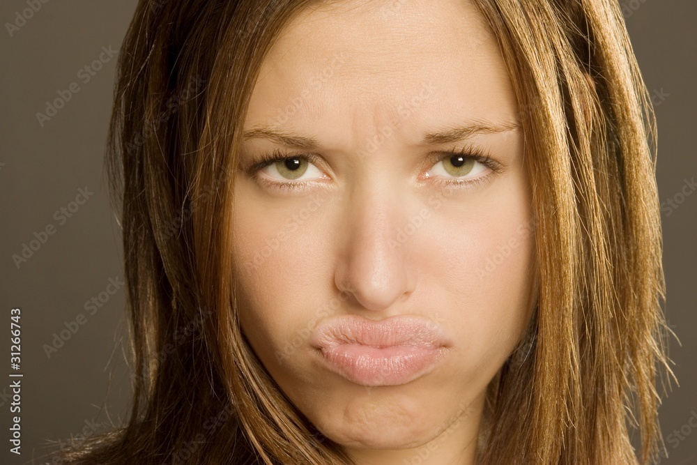 Brunette Model Pouting Brunette Model Pouting