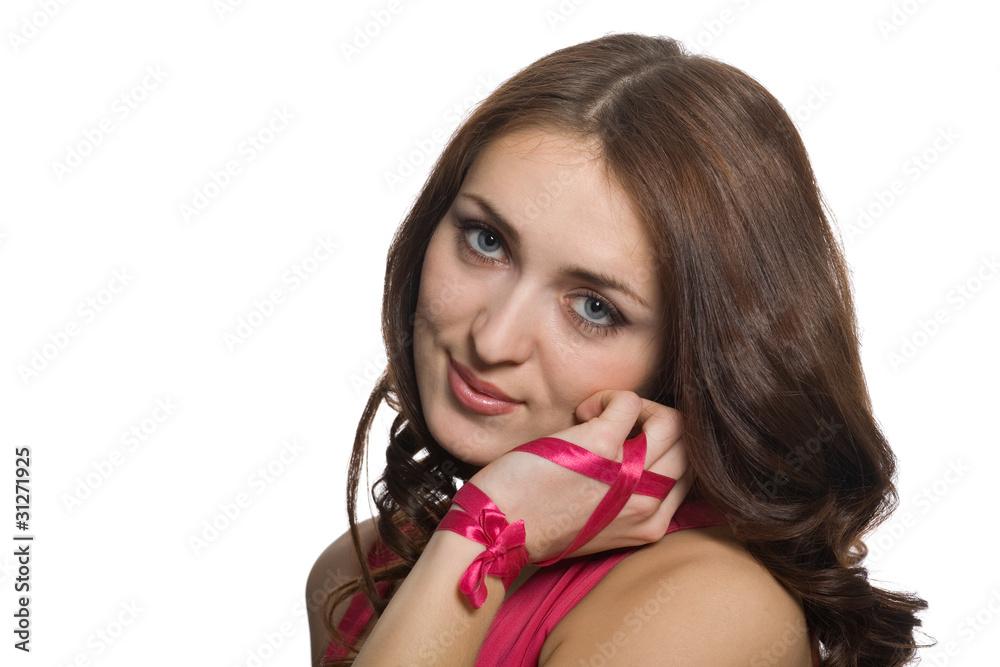 Young fashion model with curly hair Young fashion model with curly hair
