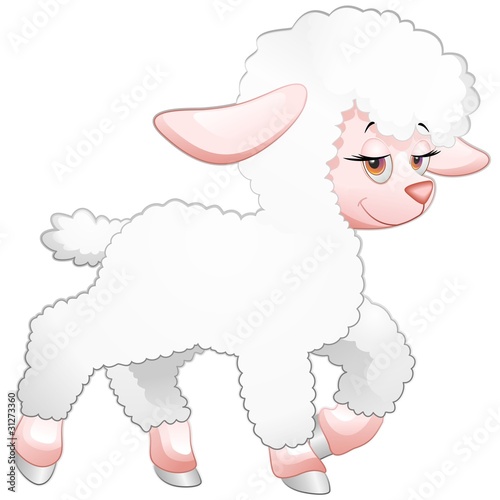 Agnello Cartoon-Cute Sheep-Agneau-Vector