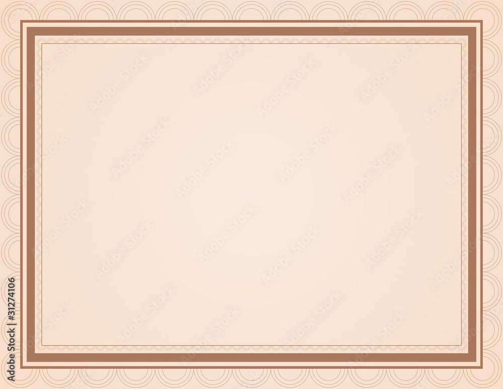 Fototapeta premium Blank Certificate in Shades of Brown
