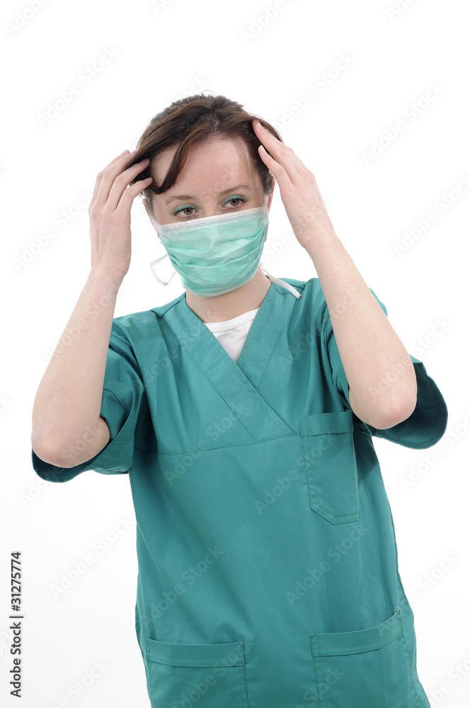 white young doctor suffering after crisis white young doctor suffering after crisis
