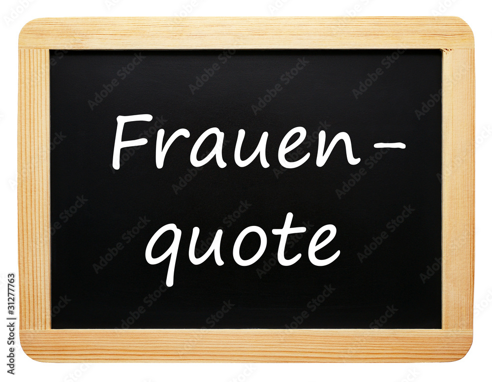 Frauen Quote - Business Konzept - freigestellt Frauen Quote - Business Konzept - freigestellt