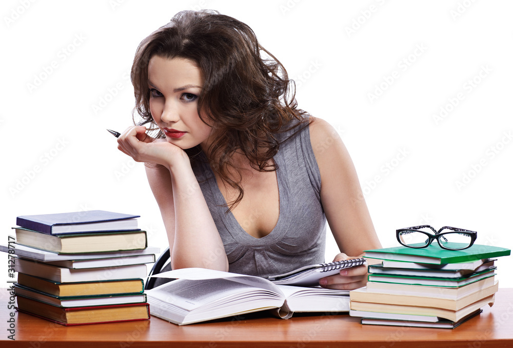 beautiful girl student