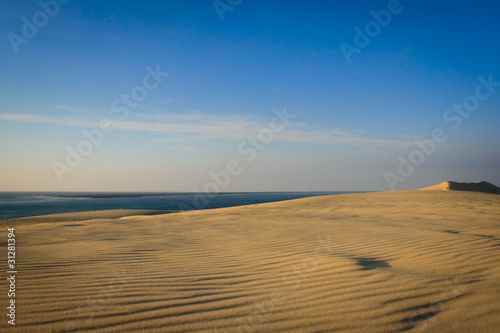 dune du pilat at sunset