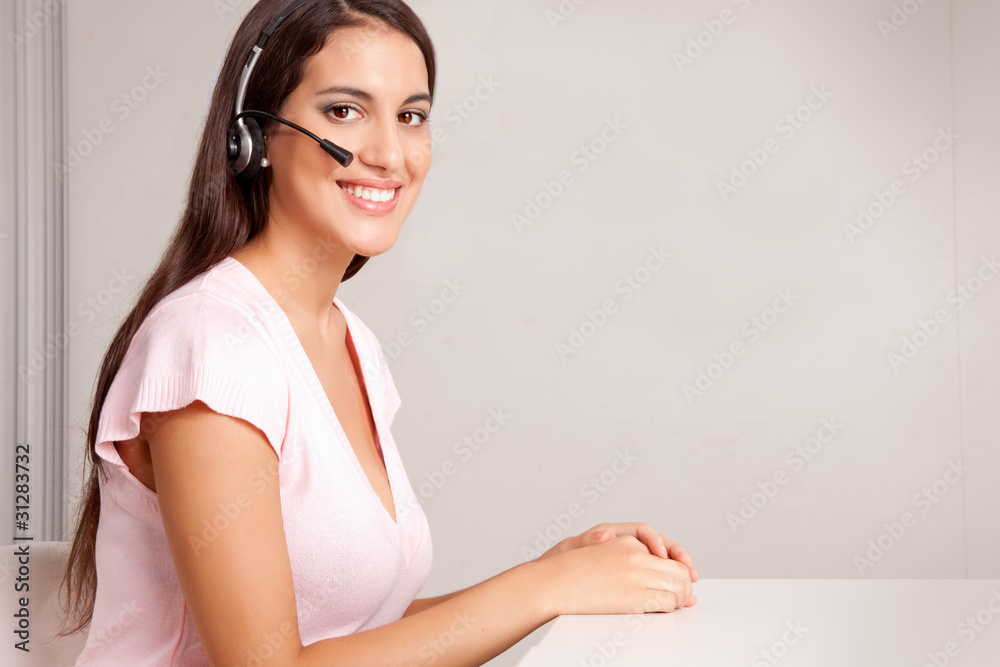 Naklejka premium Help Desk Call Center