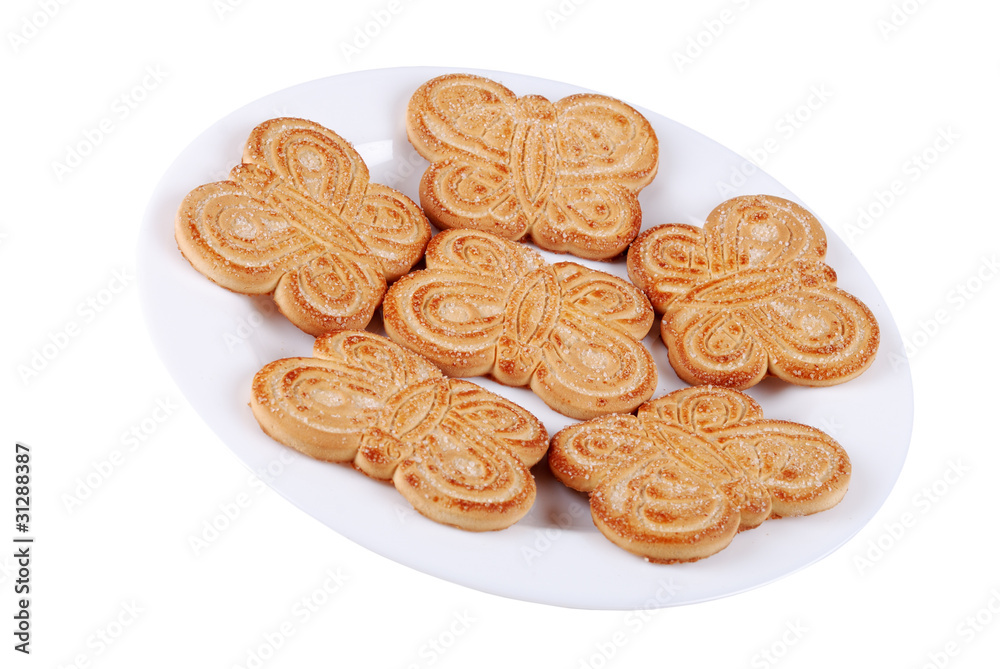 Cookies with sugar on a plate Cookies with sugar on a plate
