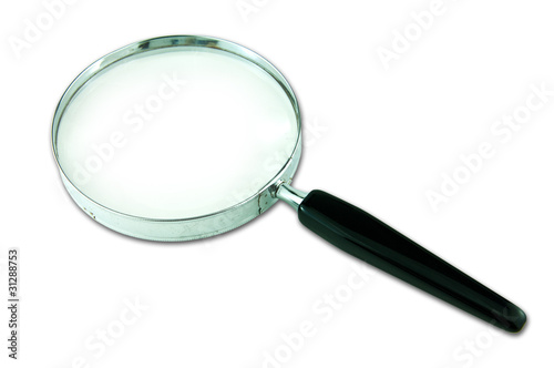 Magnifying glass isolated on white