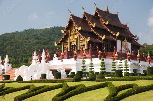 Ho Kham Luang is architecture northern tradition Thai style